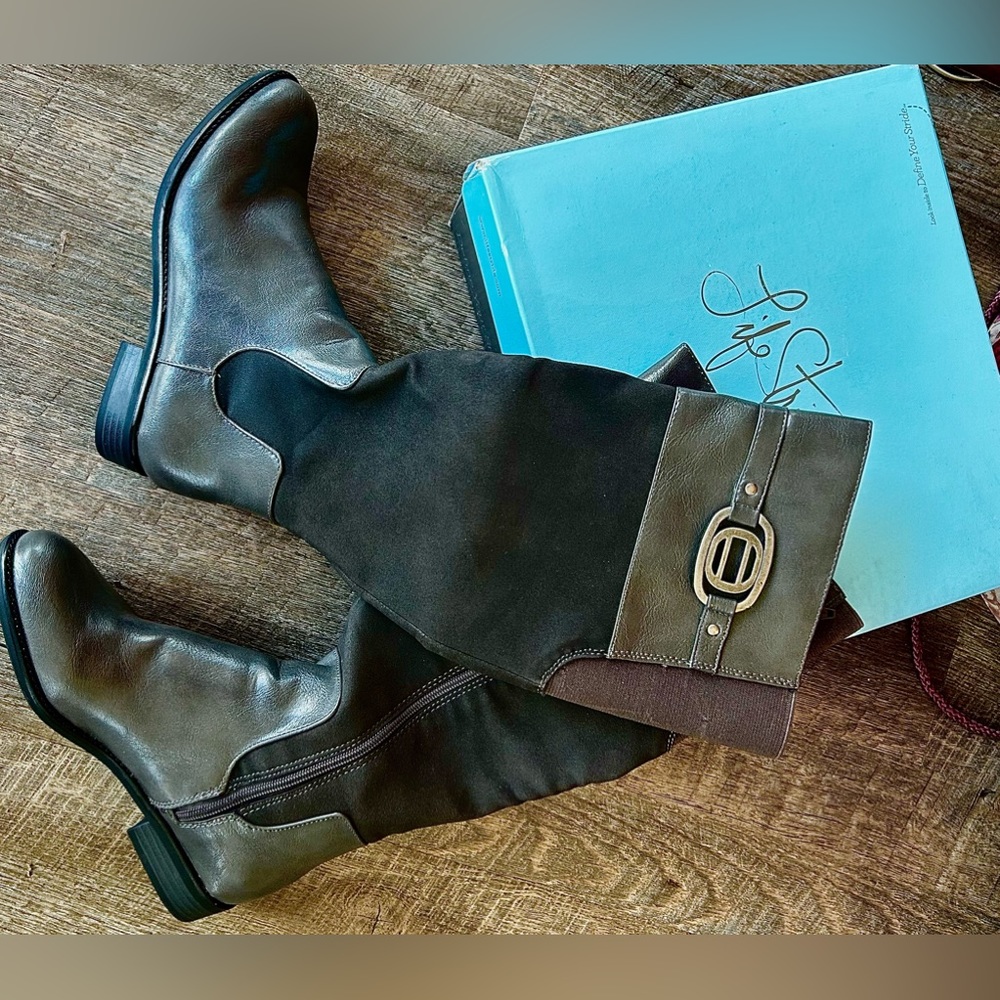 Grey Knee High Boots by Life Stride
